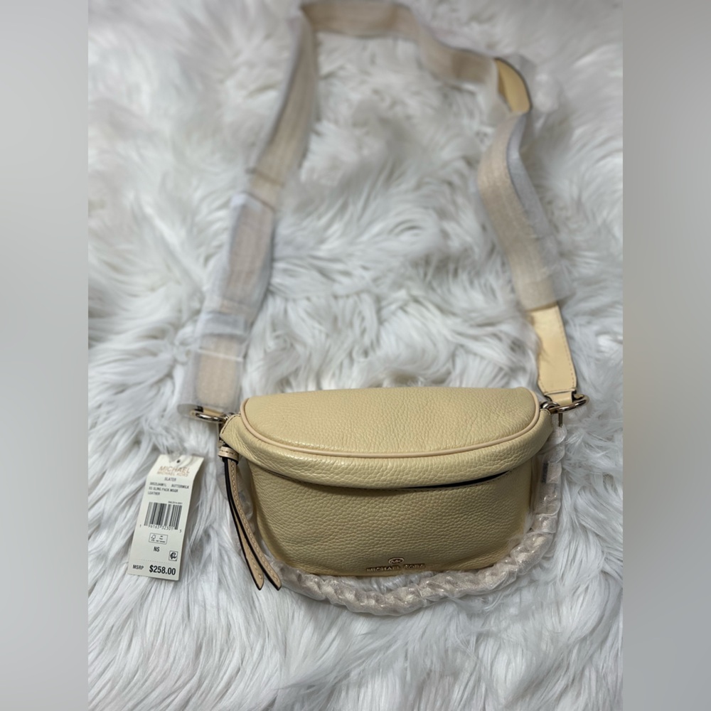 Michael Kors Cream Crossbody Belt Bag - Picture 8 of 14
